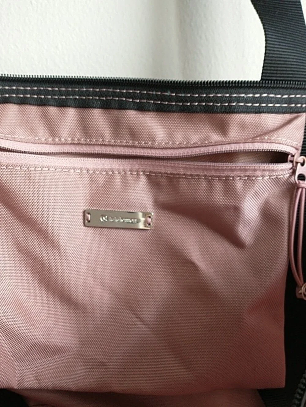 lululemon athletica Blush Pink Tote with Black Straps